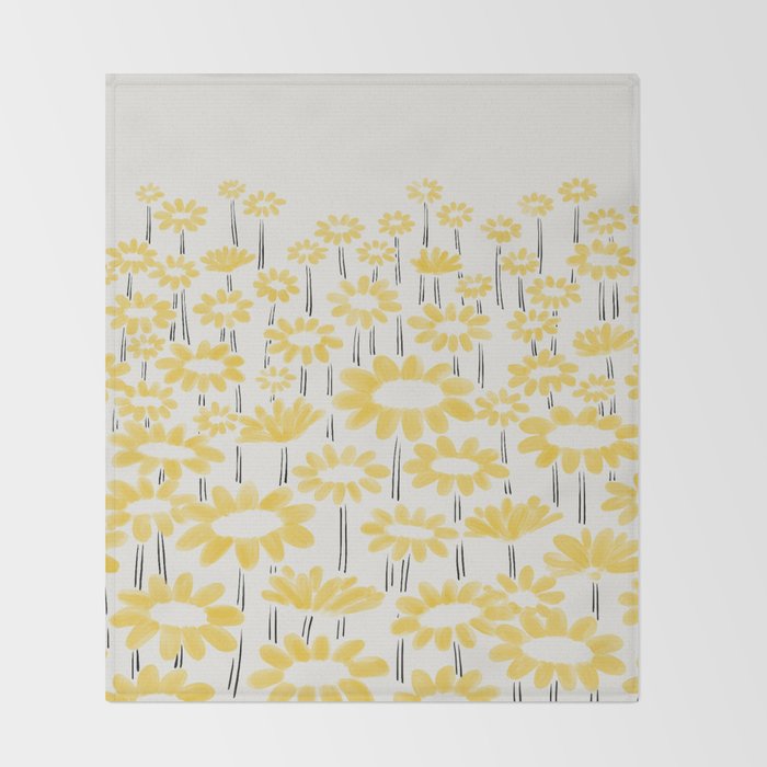 Sunflower Field Throw Blanket Gallery Image 2