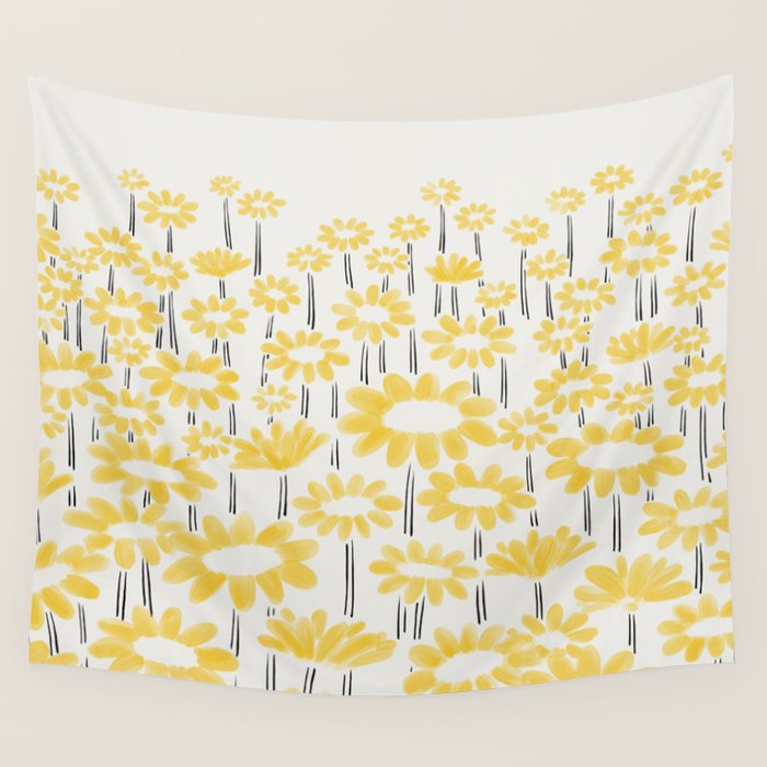 Sunflower Field Wall Tapestry Gallery Image 4