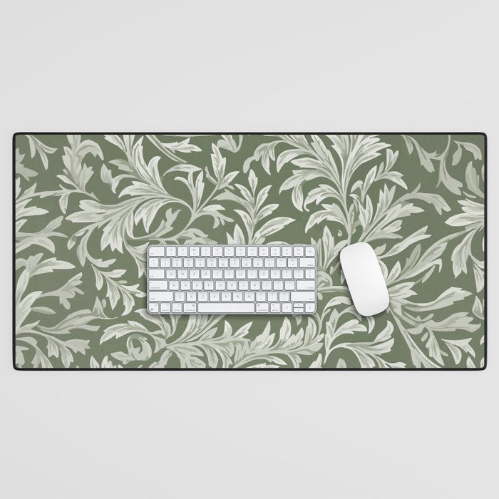 Countryside Bloom Sage Leaf Desk Mat Gallery Image 1