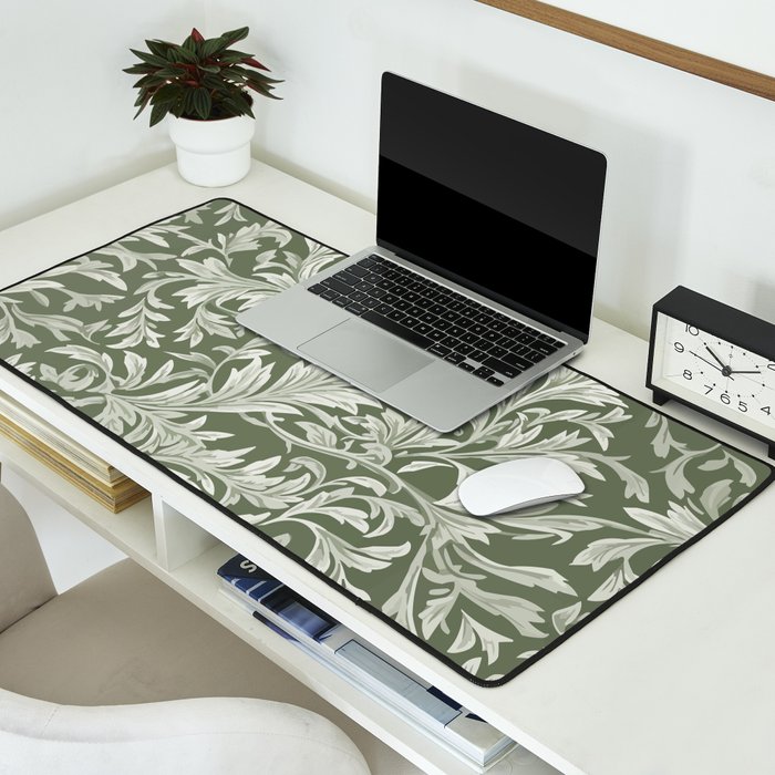 Countryside Bloom Sage Leaf Desk Mat Gallery Image 2