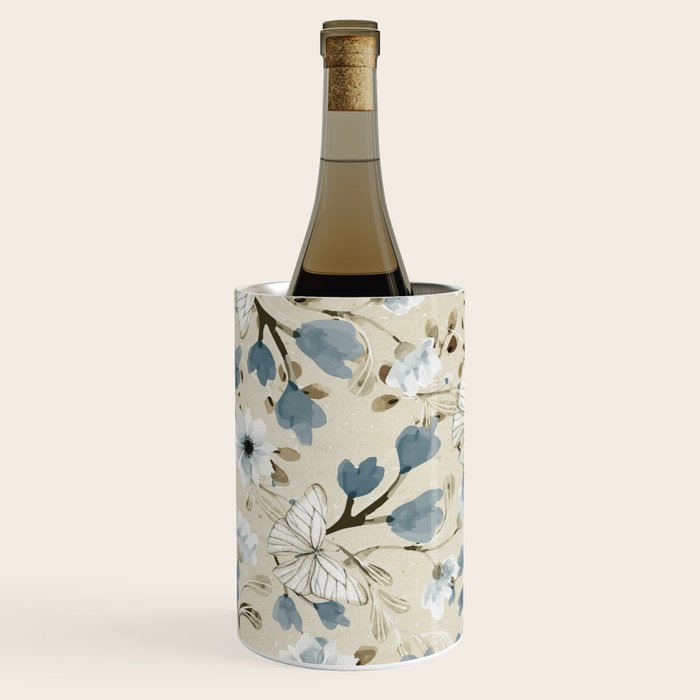 Flowers and Butterflies Wine Chiller Gallery Image 1