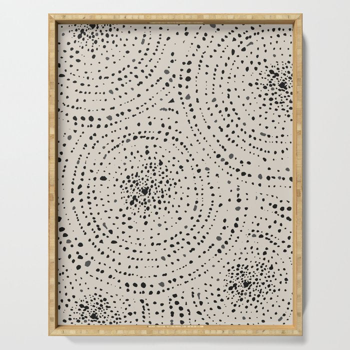 Boho Pattern Minimalistic Decor Serving Tray Gallery Image 1