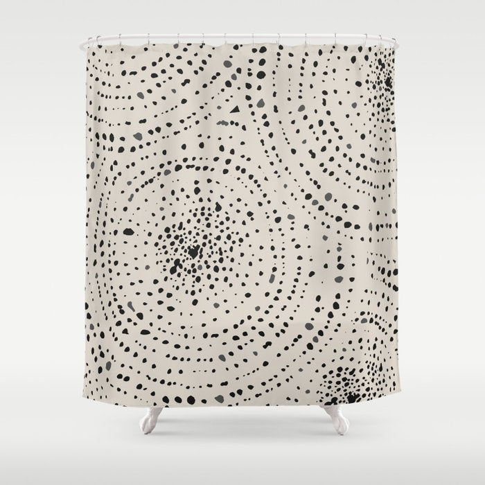 Boho Pattern Minimalistic Decor Shower Curtain Gallery Image 1