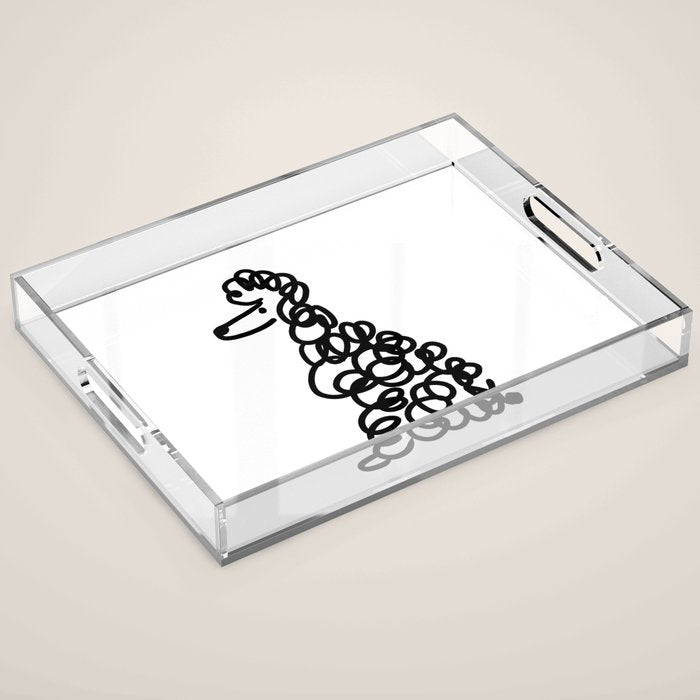 Poodle Acrylic Tray Gallery Image 1