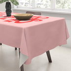 Feminist Pink "Mom, I am a rich man" (ix 2021) Tablecloth Gallery Image 3
