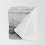 Once your board hits the water - Black and white surf travel photography print | Dominican republic Throw Blanket Gallery Image 3