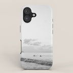 Once your board hits the water - Black and white surf travel photography print | Dominican republic iPhone Case Gallery Image 1
