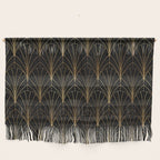Art Deco Waterfalls // Black Luxe Wall Hanging Gallery Image 1