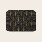 Art Deco Waterfalls // Black Luxe Bath Mat Gallery Image 1