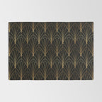 Art Deco Waterfalls // Black Luxe Rug Gallery Image 2