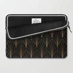 Art Deco Waterfalls // Black Luxe Laptop Sleeve Gallery Image 2