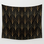 Art Deco Waterfalls // Black Luxe Wall Tapestry Gallery Image 4