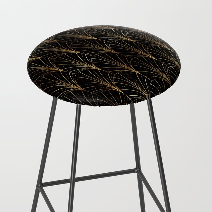 Art Deco Waterfalls // Black Luxe Stool Gallery Image 2