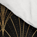 Art Deco Waterfalls // Black Luxe Comforter Gallery Image 4