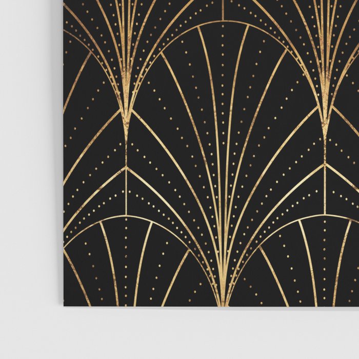 Art Deco Waterfalls // Black Luxe Poster Gallery Image 3