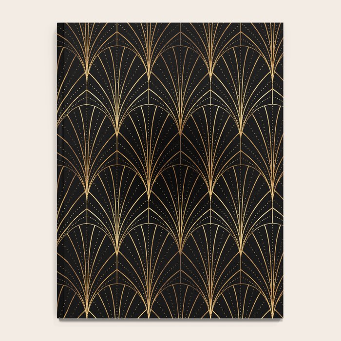 Art Deco Waterfalls // Black Luxe Notebook Gallery Image 4