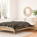 Art Deco Waterfalls // Black Luxe Duvet Cover Gallery Image 2