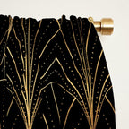 Art Deco Waterfalls // Black Luxe Window Curtain Gallery Image 2