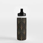 Art Deco Waterfalls // Black Luxe Water Bottle Gallery Image 2