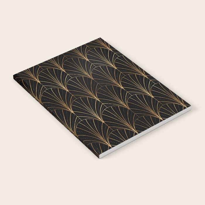 Art Deco Waterfalls // Black Luxe Notebook Gallery Image 2