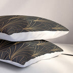 Art Deco Waterfalls // Black Luxe Pillow Sham Gallery Image 3