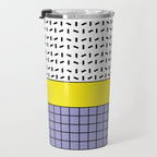 Memphis Pattern 30 / 80s - 90s Retro Travel Mug Gallery Image 3