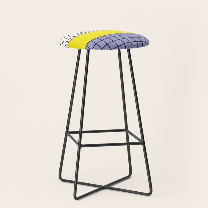 Memphis Pattern 30 / 80s - 90s Retro Stool Gallery Image 1