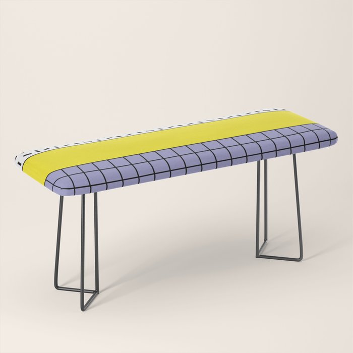 Memphis Pattern 30 / 80s - 90s Retro Bench Gallery Image 1