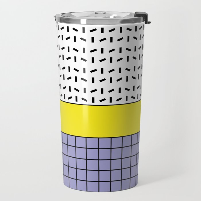 Memphis Pattern 30 / 80s - 90s Retro Travel Mug Gallery Image 2