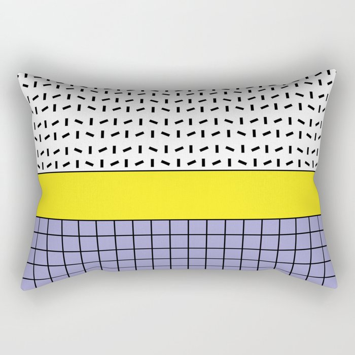 Memphis Pattern 30 / 80s - 90s Retro Rectangular Pillow Gallery Image 1