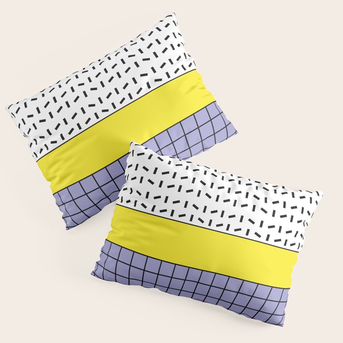 Memphis Pattern 30 / 80s - 90s Retro Pillow Sham Gallery Image 3