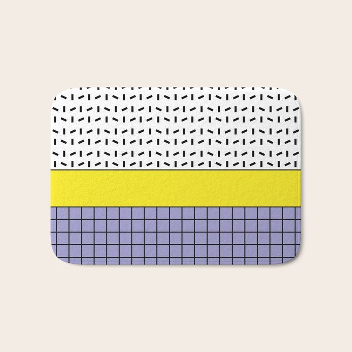 Memphis Pattern 30 / 80s - 90s Retro Bath Mat Gallery Image 1