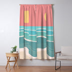 Crashing wave on sunny bay Window Curtain Gallery Image 5