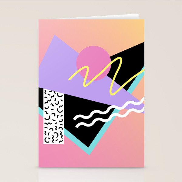 Memphis pattern 95 - 80s / 90s Retro Stationery Card Gallery Image 2
