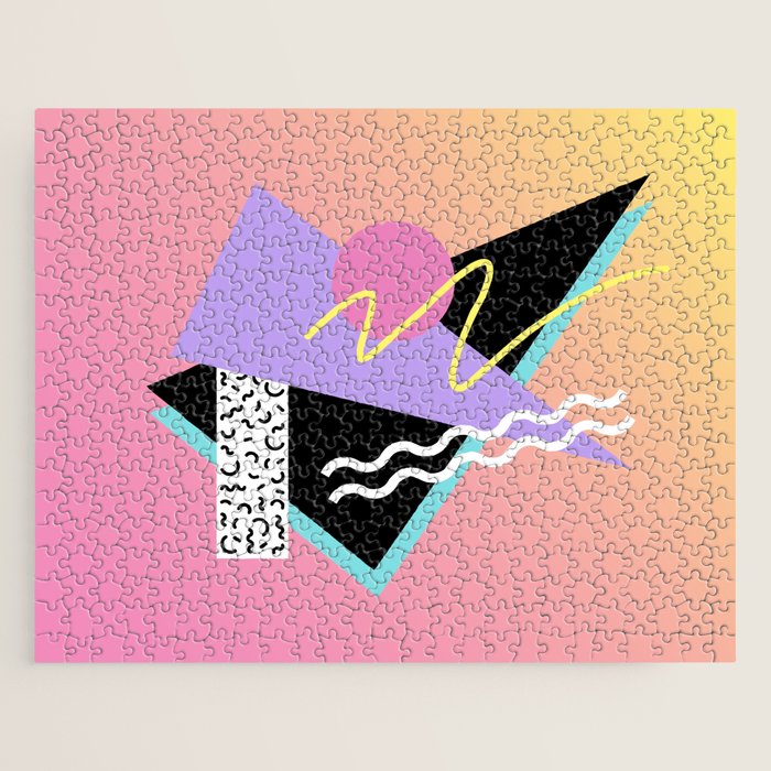 Memphis pattern 95 - 80s / 90s Retro Jigsaw Puzzle Gallery Image 1