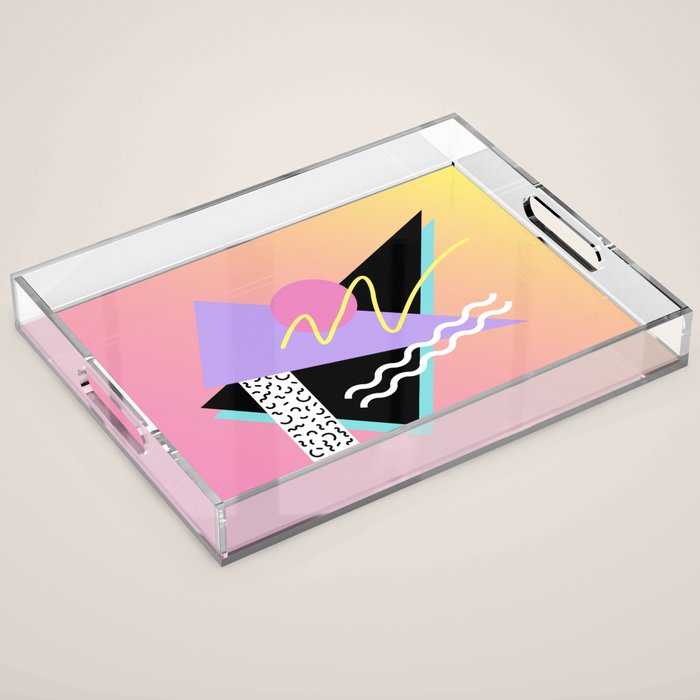 Memphis pattern 95 - 80s / 90s Retro Acrylic Tray Gallery Image 1