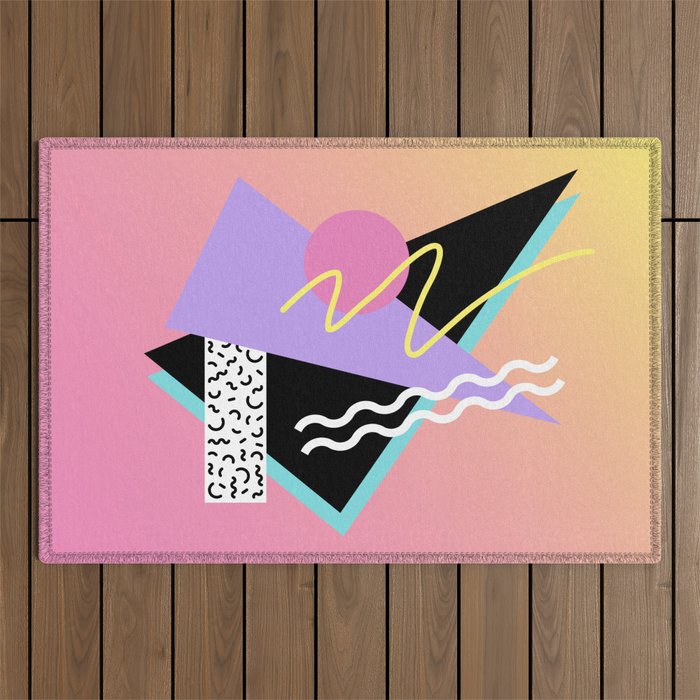 Memphis pattern 95 - 80s / 90s Retro Outdoor Rug Gallery Image 1