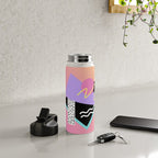 Memphis pattern 95 - 80s / 90s Retro Water Bottle Gallery Image 4