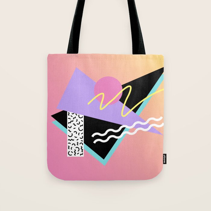 Memphis pattern 95 - 80s / 90s Retro Tote Bag Gallery Image 1