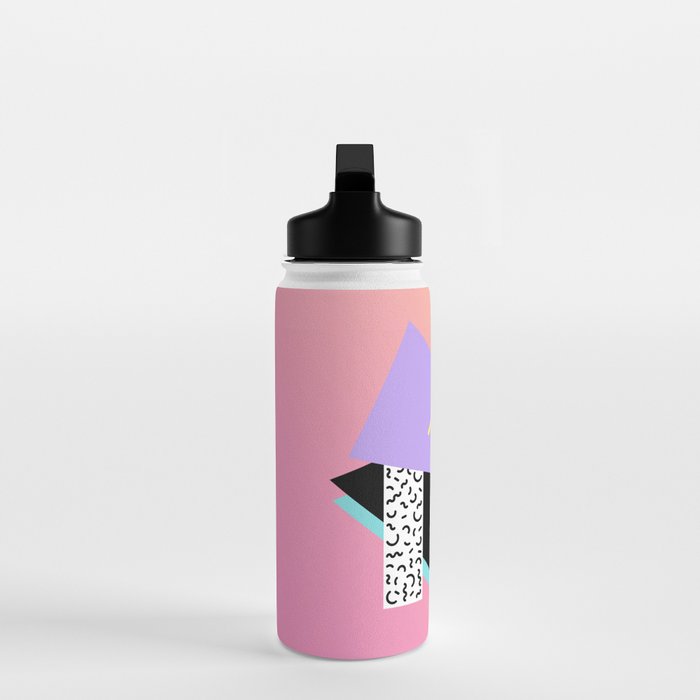 Memphis pattern 95 - 80s / 90s Retro Water Bottle Gallery Image 3
