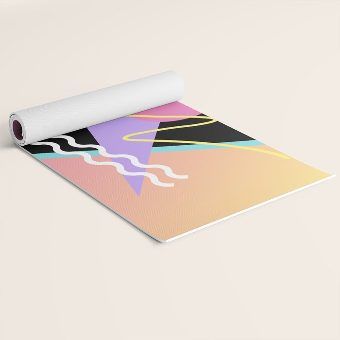 Memphis pattern 95 - 80s / 90s Retro Yoga Mat Gallery Image 2
