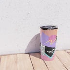 Memphis pattern 95 - 80s / 90s Retro Travel Mug Gallery Image 4