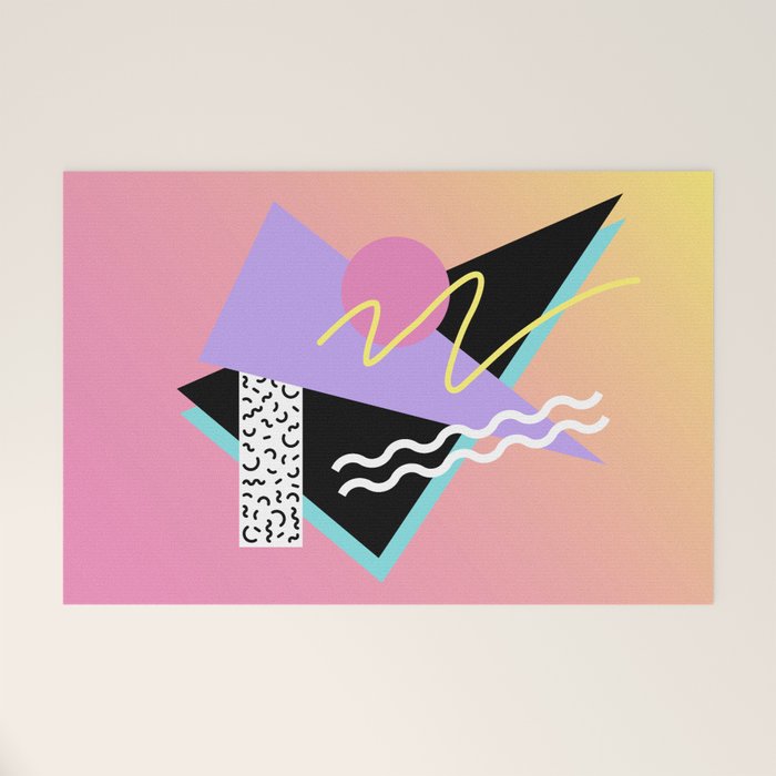 Memphis pattern 95 - 80s / 90s Retro Welcome Mat Gallery Image 1