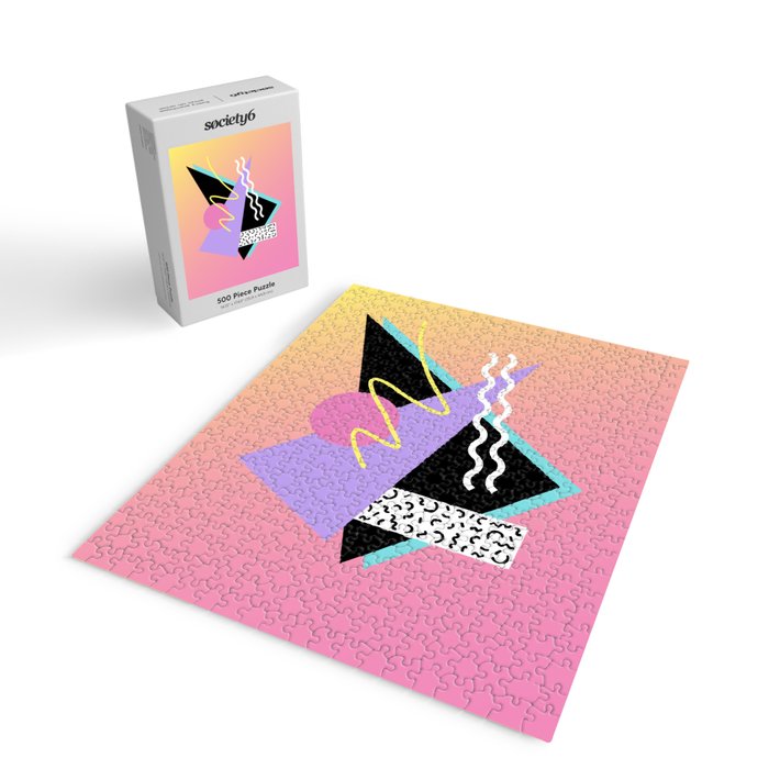 Memphis pattern 95 - 80s / 90s Retro Jigsaw Puzzle Gallery Image 2