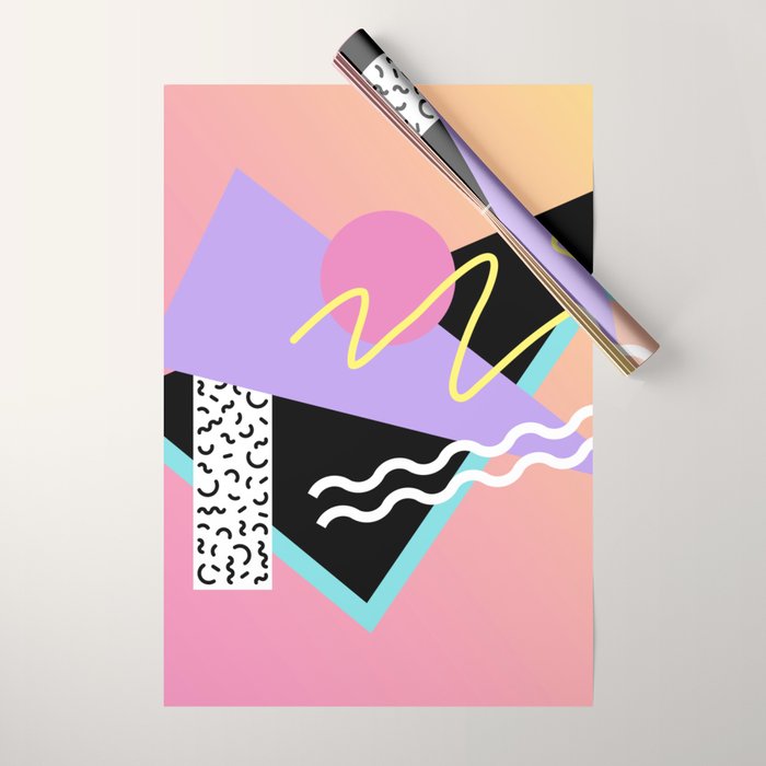 Memphis pattern 95 - 80s / 90s Retro Wrapping Paper Gallery Image 1