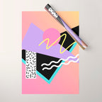 Memphis pattern 95 - 80s / 90s Retro Wrapping Paper Gallery Image 1