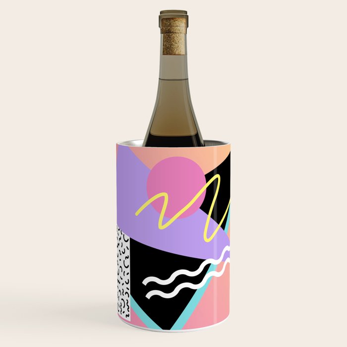 Memphis pattern 95 - 80s / 90s Retro Wine Chiller Gallery Image 1