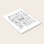 Ice Hockey Player Winter Sport Vintage Patent Print Notebook Gallery Image 2