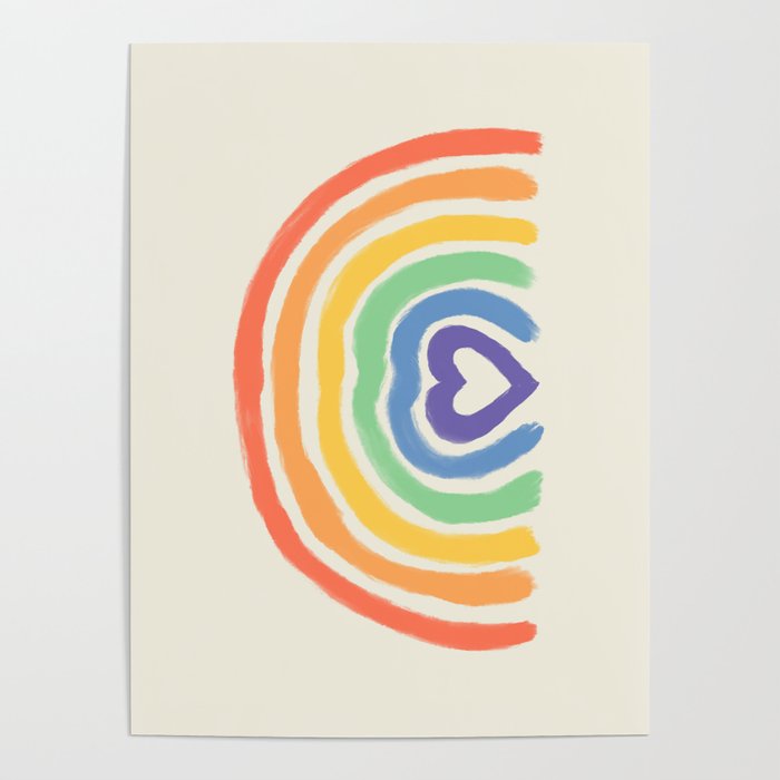 Rainbow Heart Poster Gallery Image 1