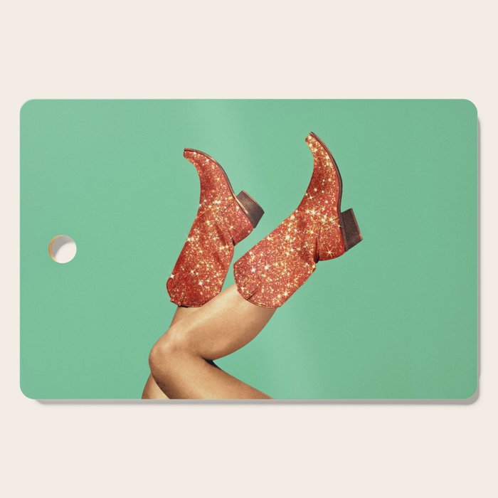 These Boots - Glitter Showgirl Orange Cutting Board Gallery Image 1